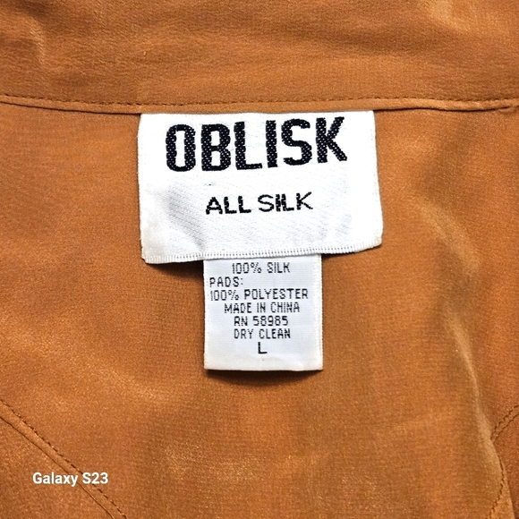 OBLISK 100%Silk Blouse Jacket - Picture 2 of 5